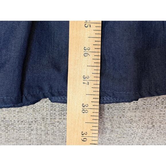 Unbranded Lightweight Blue Jean Babydoll Dress Ruffle Sleeve Plus Size 2X - Picture 7 of 8